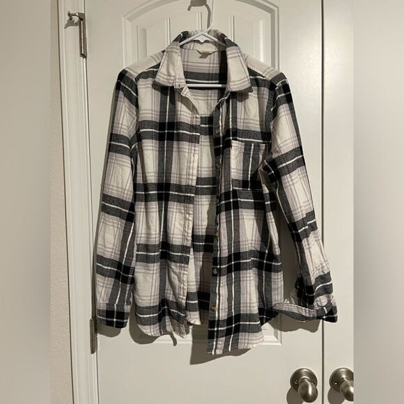 Aeropostale Plaid Long Sleeve Button-Up Shirt – Size Medium, Pre-Owned - Picture 2 of 7